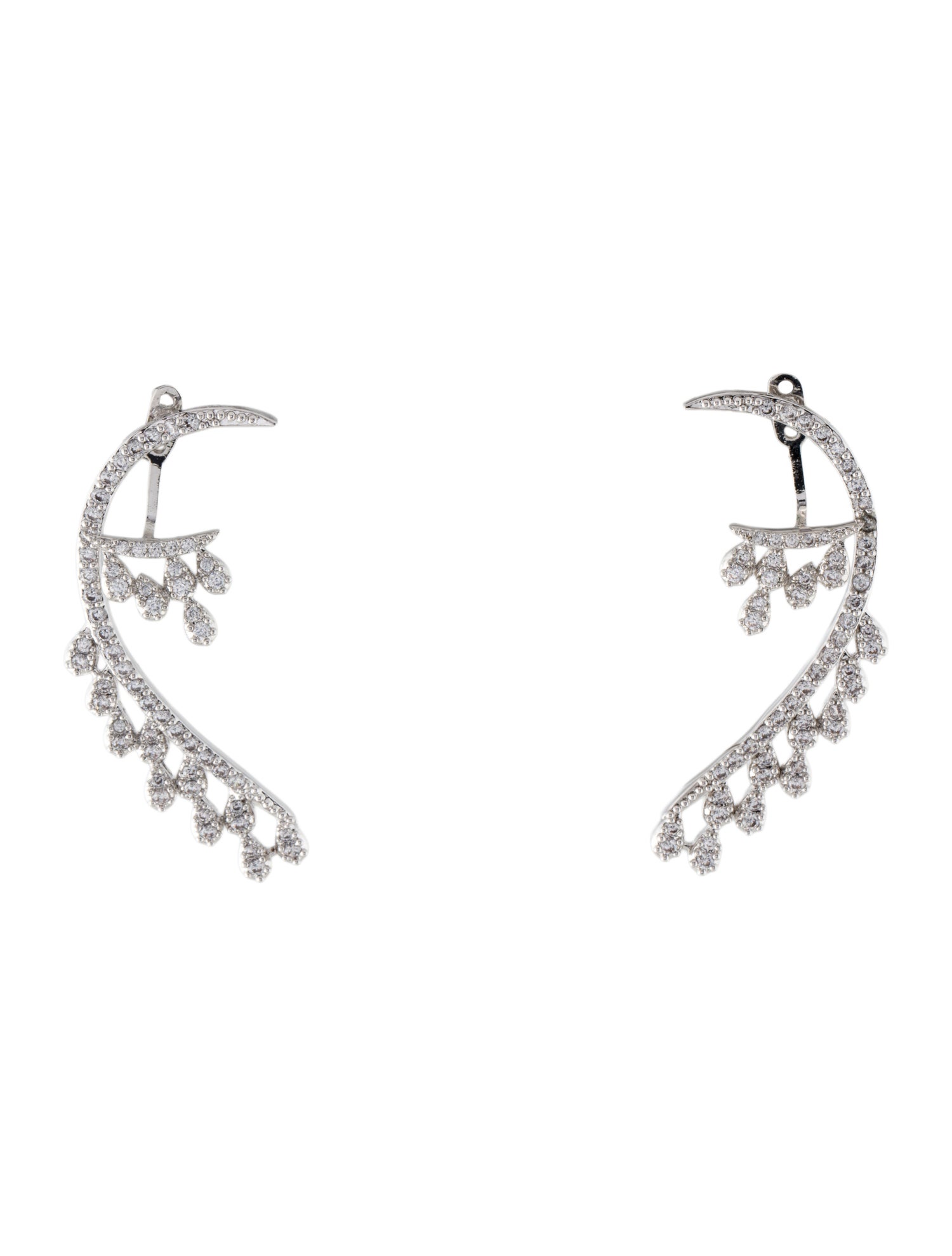 CZ by Kenneth Jay Lane Cubic Zirconia Front To Back Drop Earrings
